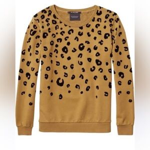 Scotch & Soda Mustard Leopard Print Top